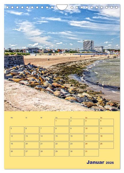 Produktbild: Sehnsuchtsort Warnem&uuml;nde (Wandkalender 2026 DIN A4 hoch), CALVENDO Monatskalender