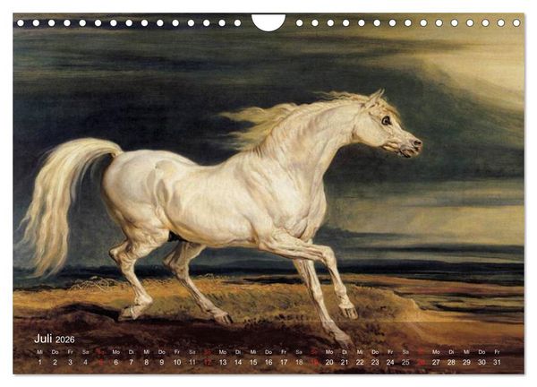 Produktbild: Pferde-&Ouml;lgem&auml;lde - Die Kunst der alten Meister (Wandkalender 2026 DIN A4 quer), CALVENDO Monatskalender