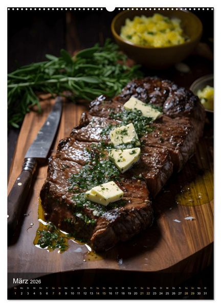 Produktbild: Meat Lovers - K&ouml;stliche Grill Abenteuer (hochwertiger Premium Wandkalender 2026 DIN A2 hoch), Kunstdruck in Hochglanz
