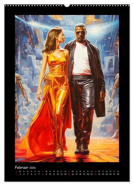 Produktbild: Galaktische Welten. Starke Space Opera-Illustrationen (Wandkalender 2026 DIN A2 hoch), CALVENDO Monatskalender