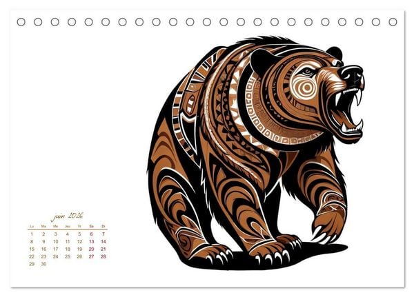 Produktbild: Passion Tribale (Calendrier de bureau 2026 DIN A5 vertical), CALVENDO calendrier mensuel