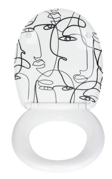 Produktbild: WC-Sitz Duroplast Mod. Faces, aus antibakteriellem Duroplast