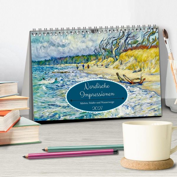 Produktbild: Nordische Impressionen - K&uuml;sten, St&auml;dte und Wasserwege (Tischkalender 2027 DIN A5 quer), CALVENDO Monatskalender