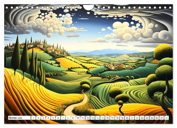 Produktbild: Paysages color&eacute;s (Calendrier mural 2026 DIN A4 vertical), CALVENDO calendrier mensuel
