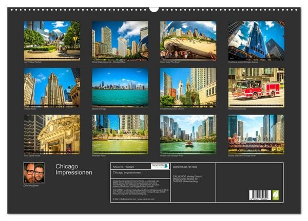 Produktbild: Chicago Impressionen (Wandkalender 2026 DIN A2 quer), CALVENDO Monatskalender