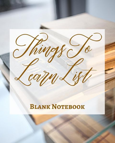 Produktbild: Things To Learn List - Blank Notebook - Write It Down - Pastel Rose Gold Pink - Abstract Modern Contemporary Unique Art