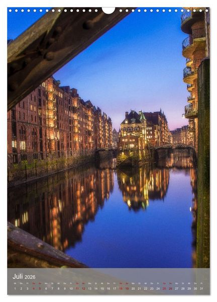 Produktbild: Hamburg - Die sch&ouml;nste Hafenstadt (Wandkalender 2026 DIN A3 hoch), CALVENDO Monatskalender