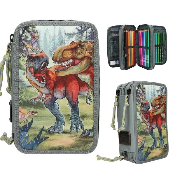 Produktbild: Dino World 3 Fach Federtasche BITE