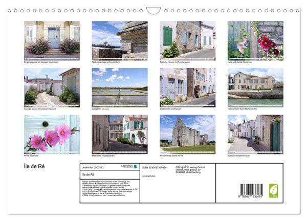 Produktbild: &Icirc;le de R&eacute; (Wandkalender 2026 DIN A3 quer), CALVENDO Monatskalender