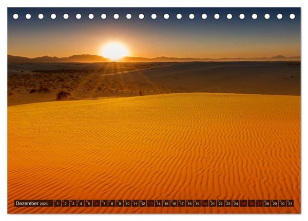 Produktbild: WHITE SANDS Die wei&szlig;e W&uuml;ste in New Mexico (Tischkalender 2026 DIN A5 quer), CALVENDO Monatskalender
