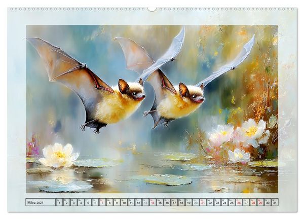 Produktbild: Flughunde. Anmut in stimmungsvollen Naturszenen (Wandkalender 2027 DIN A2 quer), CALVENDO Monatskalender