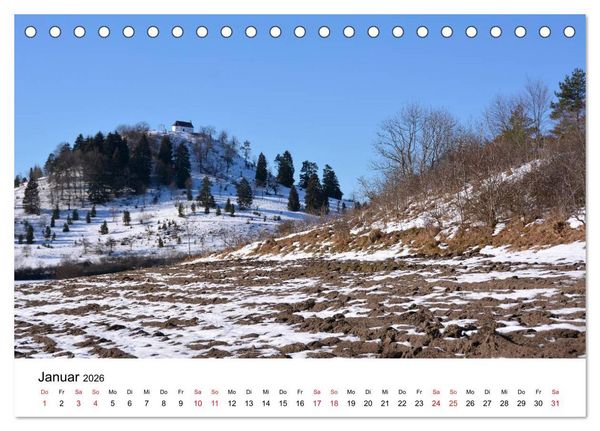 Produktbild: SCHW&Auml;BISCH-BADISCHE LANDSCHAFTEN (Tischkalender 2026 DIN A5 quer), CALVENDO Monatskalender