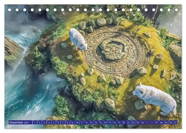 Produktbild: Mystische Kraftorte - Fantasiewerke (Tischkalender 2027 DIN A5 quer), CALVENDO Monatskalender