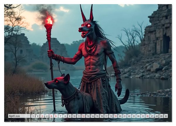 Produktbild: Aztekische Mythologie - G&ouml;tter, Helden und Monster (Wandkalender 2026 DIN A4 quer), CALVENDO Monatskalender