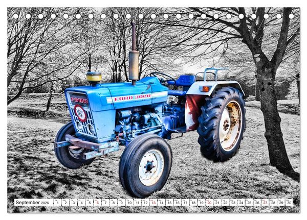Produktbild: Tractors from past times (Desk Calendar 2026 DIN A5 landscape), CALVENDO 12 Month DeskCalendar