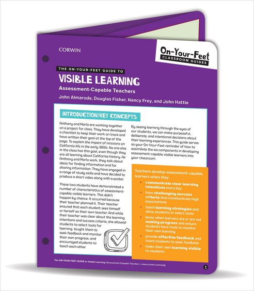 Produktbild: Fisher, D: On-Your-Feet Guide to Visible Learning