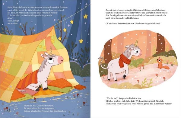 Produktbild: Ein Einhorn namens Oktober feiert Weihnachten