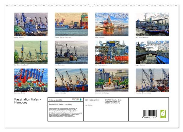 Produktbild: Faszination Hafen - Hamburg (hochwertiger Premium Wandkalender 2026 DIN A2 quer), Kunstdruck in Hochglanz