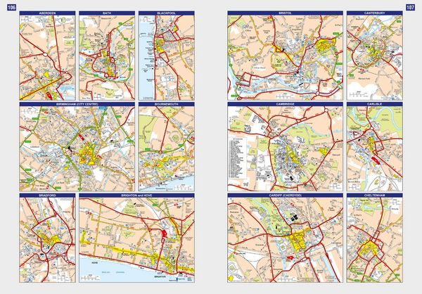 Produktbild: Great Britain & Northern Ireland A-Z Road Atlas 2025 (A3 Paperback)