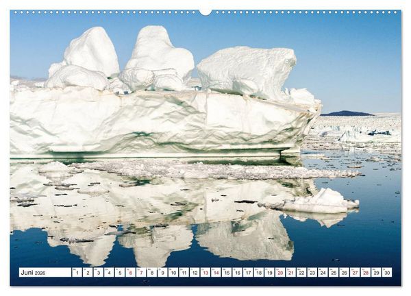 Produktbild: Eisberge - Gr&ouml;nlands magische Eisgestalten (hochwertiger Premium Wandkalender 2026 DIN A2 quer), Kunstdruck in Hochglanz