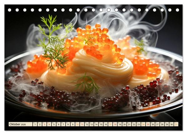 Produktbild: Molekulare K&uuml;che f&uuml;r Gourmets - Genuss erleben (Tischkalender 2026 DIN A5 quer), CALVENDO Monatskalender