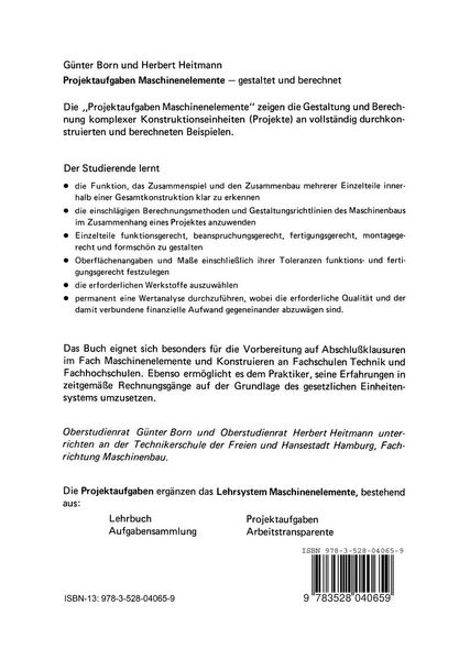 Produktbild: Projektaufgaben Maschinenelemente