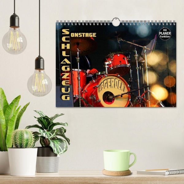 Produktbild: Schlagzeug onstage - "abgerockt" (Wandkalender 2026 DIN A4 quer), CALVENDO Monatskalender