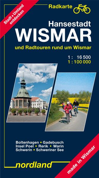 Produktbild: Radfahrer Stadtkarte Hansestadt Wismar