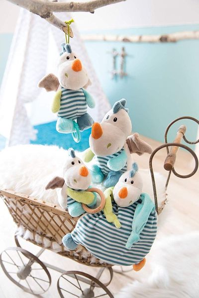 NICI - My First NICI - Greifling Drache Dragilu 15cm mit Holzring und Glocke