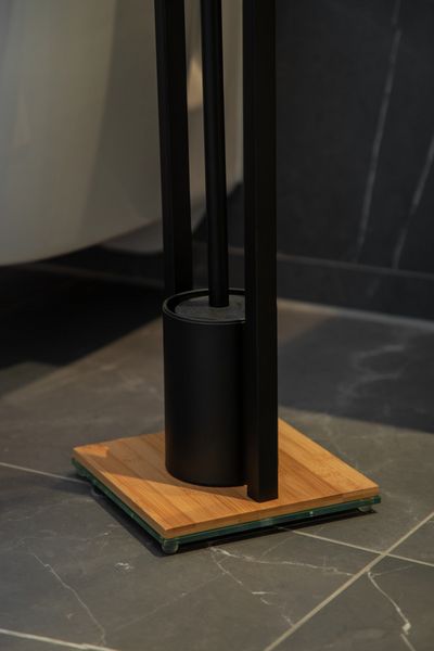 Produktbild: WC-B&uuml;rstenhalter Mod. Bambusa, Stand WC-Garnitur aus Bambus