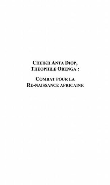 Produktbild: Cheikh anta diop theophile obenga: comba