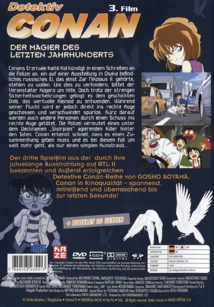 Produktbild: Detektiv Conan - 3. Film: Der Magier des letzten Jahrhunderts