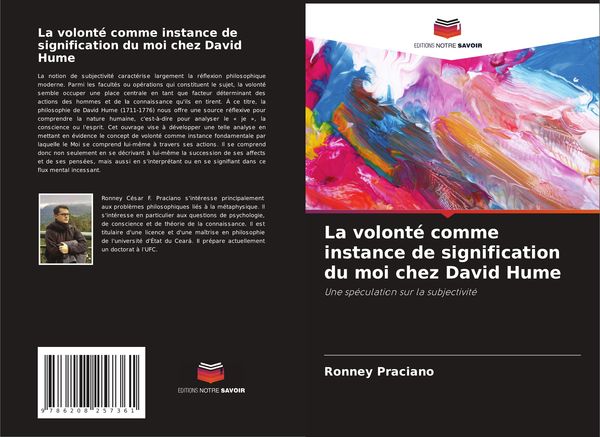 Produktbild: La volont&eacute; comme instance de signification du moi chez David Hume