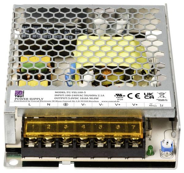 Produktbild: TRU COMPONENTS TC-13496736 Netzteil / Stromversorgung 5 V/DC 18A 90W