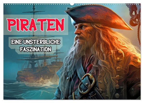 Piraten - Eine unsterbliche Faszination (Wandkalender 2025 DIN A2 quer), CALVENDO Monatskalender