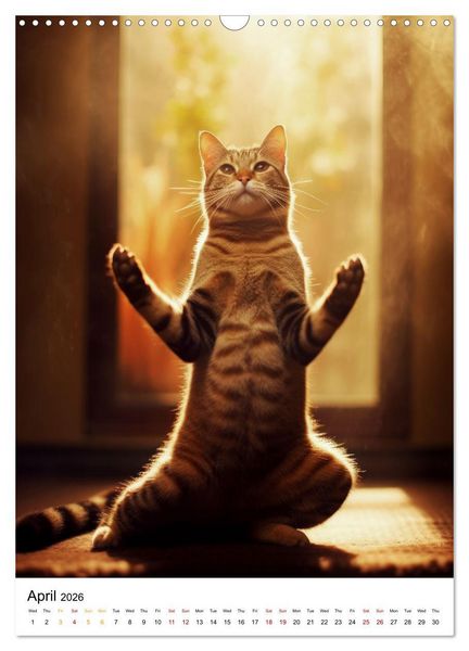 Produktbild: Meow Yoga (Wall Calendar 2026 DIN A3 portrait), CALVENDO 12 Month Wall Calendar