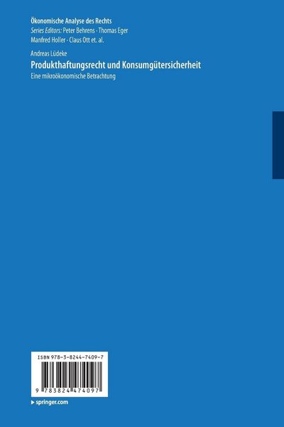 Produktbild: Produkthaftungsrecht und Konsumg&uuml;tersicherheit