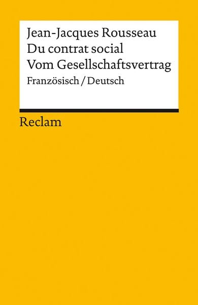 Produktbild: Du contrat social / Vom Gesellschaftsvertrag. Französisch/Deutsch