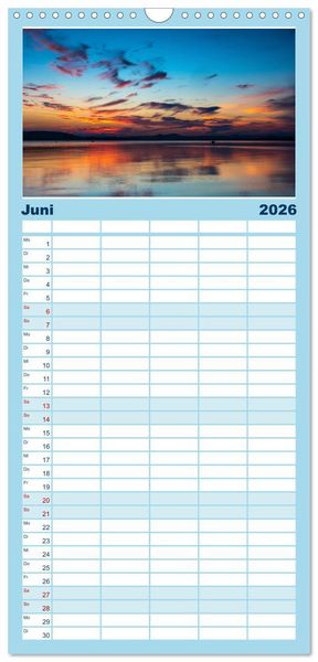 Produktbild: Familienplaner 2026 - Magie des Bodensees mit 5 Spalten (Wandkalender, 21 x 45 cm) CALVENDO