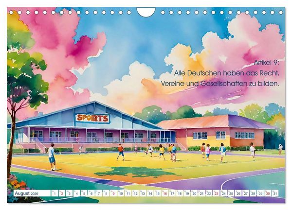 Produktbild: Unsere Grundrechte (Wandkalender 2026 DIN A4 quer), CALVENDO Monatskalender