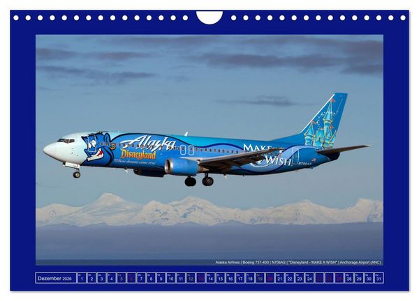 Produktbild: Bunte Airliner (Wandkalender 2026 DIN A4 quer), CALVENDO Monatskalender