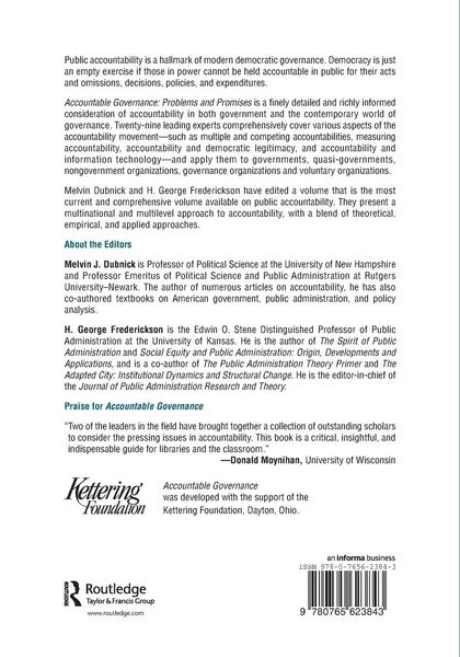 Produktbild: Accountable Governance