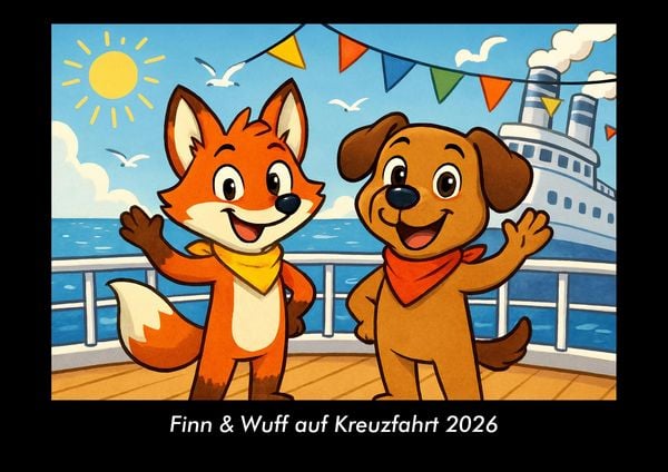 Produktbild: Finn & Wuff auf Kreuzfahrt 2026 Fotokalender DIN A3