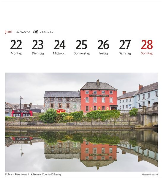 Produktbild: Irland Sehnsuchtskalender 2026 - Wochenkalender mit 53 Postkarten