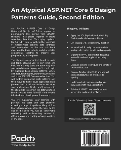Produktbild: An Atypical ASP.NET Core 6 Design Patterns Guide - Second Edition