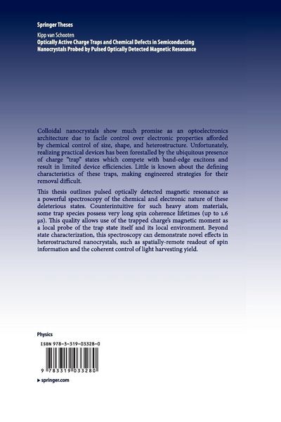 Produktbild: Optically Active Charge Traps and Chemical Defects in Semiconducting Nanocrystals Probed by Pulsed Optically Detected Magnetic Resonance