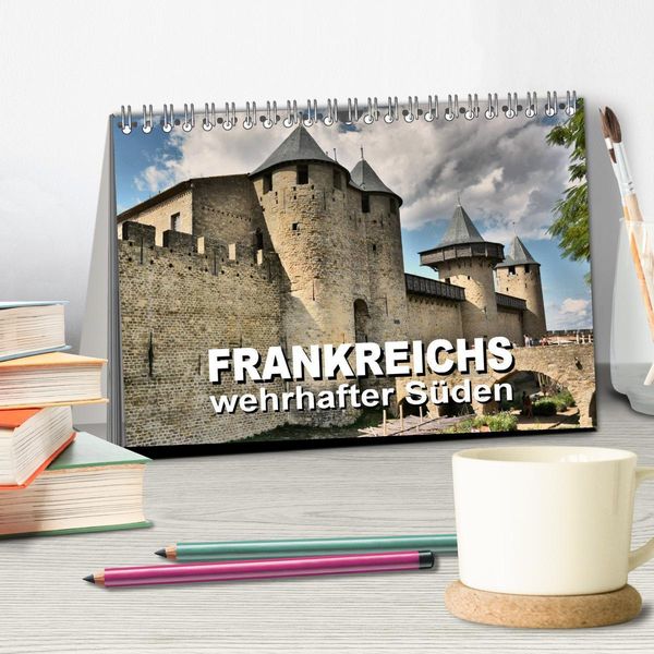 Produktbild: Frankreichs wehrhafter S&uuml;den - Festungen und Wehranlagen im Languedoc-Roussillon (Tischkalender 2026 DIN A5 quer), CALVENDO Monatskalender