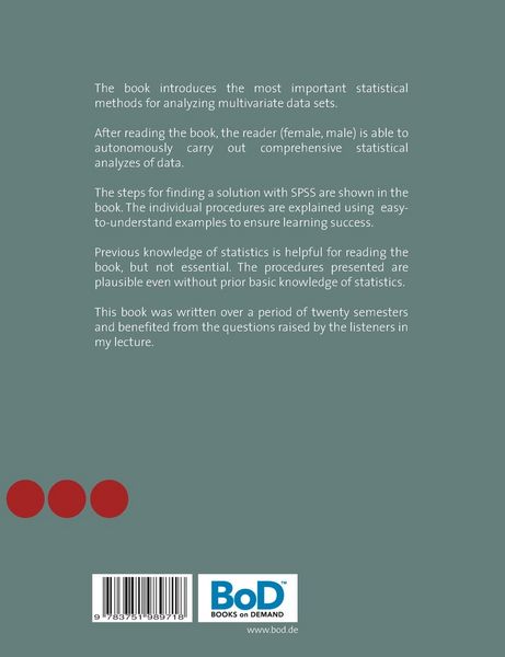 Produktbild: Analysis of Multivariate Data with SPSS