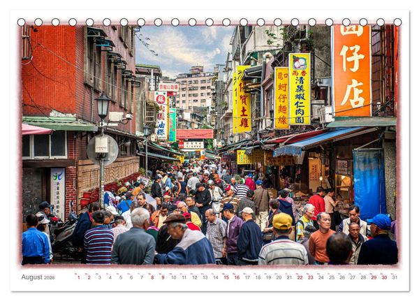 Produktbild: Taipeh, Hauptstadt von Taiwan (Tischkalender 2026 DIN A5 quer), CALVENDO Monatskalender