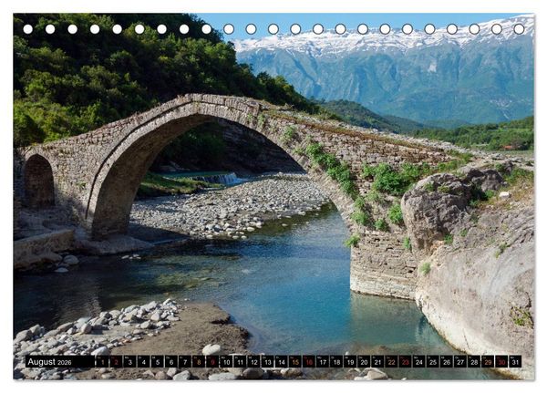 Produktbild: Landschaften in Albanien (Tischkalender 2026 DIN A5 quer), CALVENDO Monatskalender